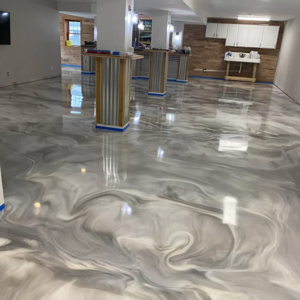 Broadcast Metallic Epoxy Flooring