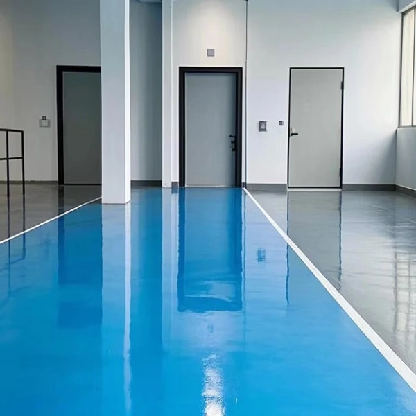 Heat gun manipulated Metallic Epoxy Flooring