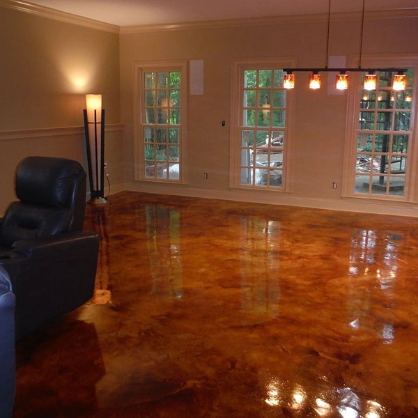 Lava flow Metallic Epoxy Flooring