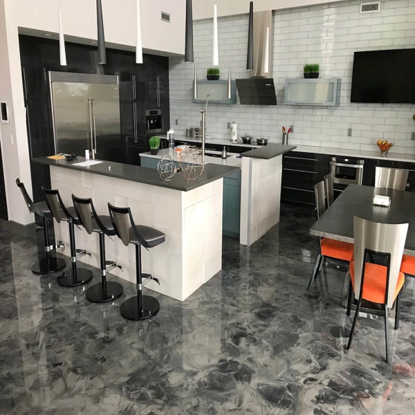 Matte Metallic Epoxy Flooring