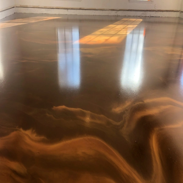 Satin Metallic Epoxy Flooring