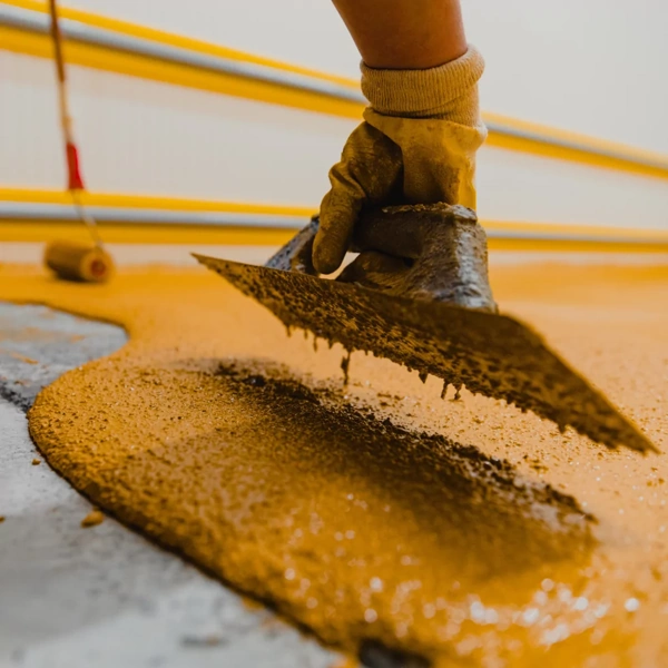 Trowel-applied Metallic Epoxy Flooring